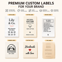 Étiquettes personnalisées en satin pour vêtements, étiquettes imprimées imperméables, étiquettes de vêtements personnalisées avec logo, instructions de lavage, étiquette à coudre