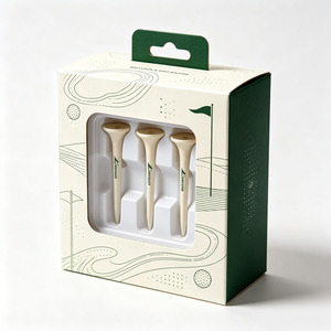 Boîte d'emballage en carton personnalisée pour tee de golf avec logo, pour la vente en gros et l'emballage cadeau - Product Image 1