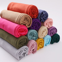 Le plus récent doux coton Jersey Double boucle instantanée Hijab modal islamique foulard écharpe pour printemps saison châle