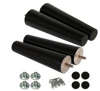 Massivholz-Möbelbeine für Tische Sofa Couch - Modernes Design Schwarz/Braun Lackiert für Krankenhaus & Außenbereich Wohnzimmer & Schlafzimmer