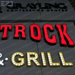 Ezd kinh doanh ngoài trời Bar & nướng cửa hàng frontlit 3D thư chiếu sáng LED marquee chữ cửa hàng phía trước dấu hiệu Hội Đồng Quản Trị - Product Image 5