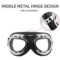 Yijia optique moto lunettes extérieur sable lunettes vélo lunettes pour demi-casque Vintage équitation lunettes Harley lunettes