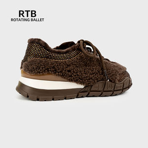 Botas de Nieve para Mujer para Invierno de Piel de Oveja con Forro de Pelo Suela de Goma Antideslizante <span class=keywords><strong>Zapatos</strong></span> Bonitos Casuales para Exteriores para Chicas - Product Image 4