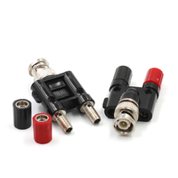 Adaptateur BNC mâle/femelle vers bornier banane, connecteur de test en cuivre nickelé