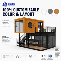 Maison modulaire préfabriquée en acier de haute qualité à deux étages avec balcon et escalier extérieur pour une vie de villa