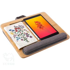 Plateau de bureau en bambou pour ordinateur <span class=keywords><strong>portable</strong></span> Table <span class=keywords><strong>portable</strong></span> avec support pour <span class=keywords><strong>tablette</strong></span> et coussin Surface de travail pour <span class=keywords><strong>canapé</strong></span> - Product Image 4