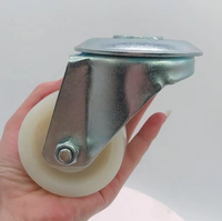 Roue pivotante à roulement à rouleaux de moyenne charge, 80 kg, en nylon résistant à l'usure, 2,5 pouces, jante de 63 mm, 75 mm, roue sans chambre à air