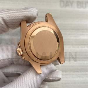 Caja de Reloj de Acero Inoxidable Rosa de 40 mm, Caja Trasera Cerrada Transparente, Bisel de Cristal de Zafiro, Resistente al Agua para Movimiento NH34/NH35, Correa de 20 mm - Product Image 4