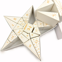 Nouveau produit Calendrier de l'avent en forme d'étoile pour Noël et le Nouvel An, boîte surprise à emballer, boîte à emballer haut de gamme personnalisable