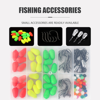 Kit de pêche à la carpe 145 pièces/lot 150g avec hameçons circulaires, plombs, émerillons, perles et accessoires de flottaison