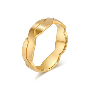 Geometric Two Tone <b>Titanium</b> Steel <b>Ring</b> <b>Black</b> With Blue Unisex Fashion Jewelry Index Finger <b>Ring</b> - Product Image 4