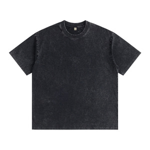 T-shirt rétro en coton délavé 230g, style streetwear, effet neige, manches courtes pour hommes et femmes - Product Image 5