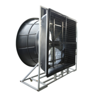 Ventilateur d'extraction avec porte enroulable 168000 m³/h, ventilateur de ventilation d'atelier avec 6 pales en alliage pour bâtiments industriels