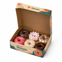 XJY meilleure vente carton personnalisé impression complète carton kraft beignet et boîte à nourriture pour boîte d'emballage de biscuits et de pain