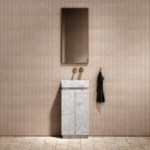 Lusso Calacatta Viola lavandino in marmo elegante lavabo in pietra naturale Design moderno per l'arredamento del bagno - Product Image 2