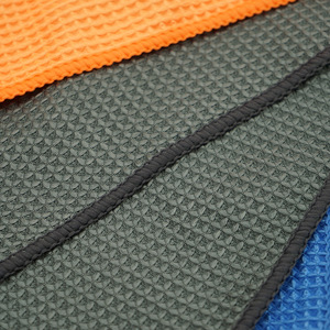 <b>Microfiber</b> Cleaning Cloth 300GSM Waffle Texture Car Cleaning <b>Towel</b> Gray Blue Orange Green - Product Image 1