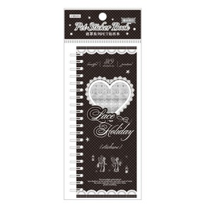 Lace Holiday Pet Sticker <b>Book</b> Heart Pattern Self Adhesive Decorative Stickers Vintage Style PET Materialfor DIY - Product Image 1