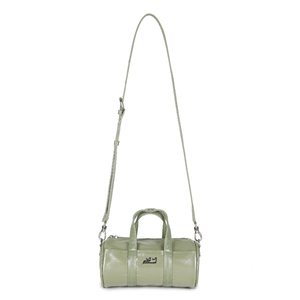 Versatile Round Crossbody Olive Shimmer <b>Bag</b> With A Removable Strap For Easy Style <b>Change</b> - Product Image 1