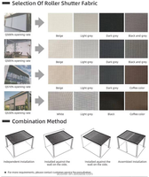 Gazebo de Aluminio para Exteriores, Techo Rígido Impermeable, para Patio, Jardín, Villa, Balcón, Resistente