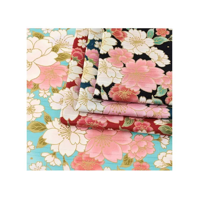 Japanese pattern texistyle designer cotton fabric for dress woman material