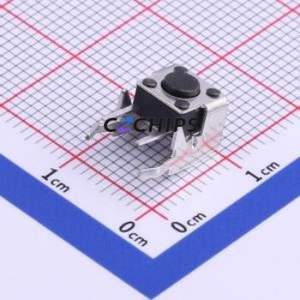 TS-1102N-4316 Tactile Switch Bent Lead Through Hole,6x6mm Switch Single Pole Single Throw Round Button 1.6N Right Angle Insert - Product Image 1