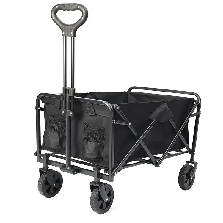 New Outdoor Collapsible Utility Folding Wagon Cart Heavy Duty Foldable Beach Wagon Cart