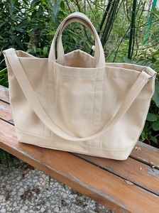 Heavy-<b>Weight</b> Oversized Cotton Canvas Tote Bag Customized Logo Design Shopping Bag - Product Image 2