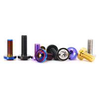 Vis à tête métrique en alliage de titane TC4, tête UFO, PVD, grande tête, Torx interne, boulons de modification de moto, antivol, grade 10.9, M5~M10
