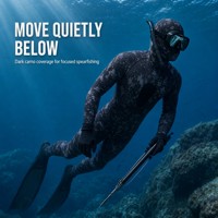 Combinaison de plongée à capuche en néoprène à cellules ouvertes avec pantalon taille haute pour la pêche sous-marine