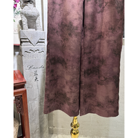 Pantalon décontracté pour femme, style chinois, taille élastique, amincissant, en soie Xiangyun Sha, coupe droite et large, 7931