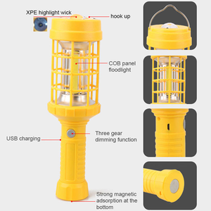 Portable COB LED Camping <b>Lantern</b> Rechargeable Handheld Flashlight with Hanging Hook for Outdoor Hiking Fishing Emergency - Product Image 3