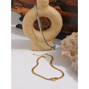 JINYOU 1406 <span class=keywords><strong>Collar</strong></span> de Acero Inoxidable con Cadena Cubana Gruesa Impermeable, Diseño de Corazón, Chapado en Oro de <span class=keywords><strong>18k</strong></span>, Joyería de Declaración de Amor - Product Image 2