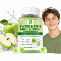 Pureon Hot Sale Multivitamine Gummies voor tieners & jongeren, gevuld met vloeistof, met Omega-3 en mineraalcomplex voor het immuunsysteem