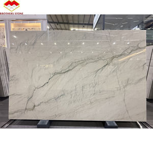 Yunfu lujo moderno Brasil blanco cuarcita paneles de pared <span class=keywords><strong>Mont</strong></span> <span class=keywords><strong>Blanc</strong></span> alta calidad pulido piedra Natural interior impermeable gran losa - Product Image 1