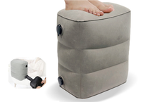 Coussin gonflable portable demi-lune pour l'élevation des jambes, auto-gonflant, pliable, idéal pour les voyages, soulage les gonflements et favorise la circulation