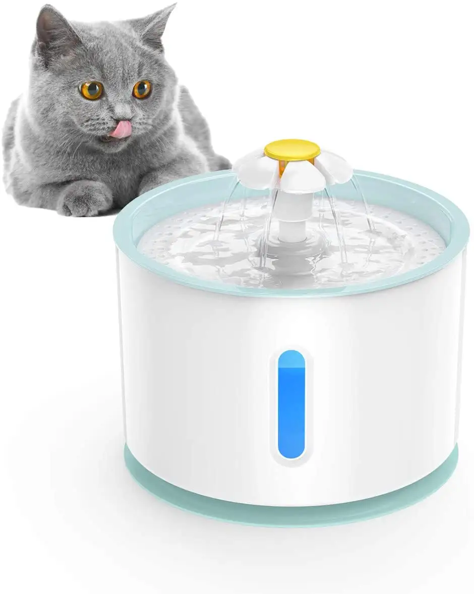 1.6L 2.4LAutomatic LED Cat Water Fountain Pet Drinking Water Dispenser for Dog Pet Water Fountain