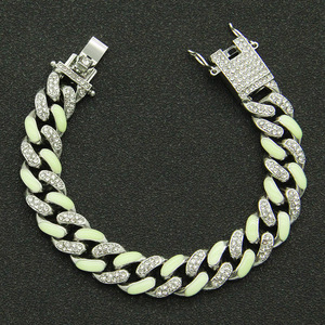 Pulsera de Cadena Geométrica Luminosa, Estilo Hiphop, Chapada en Oro y Plata, para Hombre, Joyería Moderna, Popular y en Oferta - Product Image 3