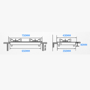 Cocina <span class=keywords><strong>Eléctrica</strong></span> de Gas con Vidrio Templado de 2 Hornillas - Product Image 5