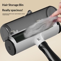 Rouleau Électrostatique Réutilisable en ABS en Forme de T pour Éliminer les Poils d'Animaux, Auto-Nettoyant Bidirectionnel, Brosse pour Poils de Chien et de Chat pour Canapé et Tapis (Vente en Gros)