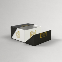 Boîte cadeau rigide de luxe personnalisée à deux portes pour cosmétiques et lunettes, impression gaufrée premium, emballage pliable