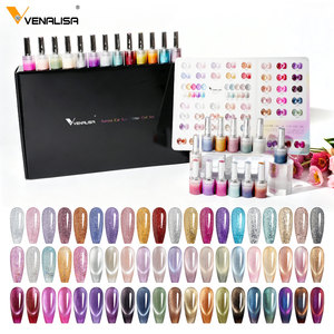 VENALISA 10ml 60PCS Kit de vernis à ongles gel effet œil de chat professionnel pour salon de manucure, kits de vernis à ongles gel UV OEM avec aimant - Product Image 1
