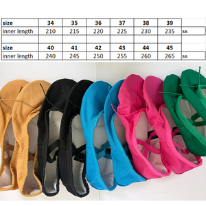 Zapatillas de Ballet Verdes para Mujer Adulta, Azules y Rosa Intenso, de Lona, para Bailarinas, Zapatos de Baile de Salón con Punta Dividida - Product Image 5