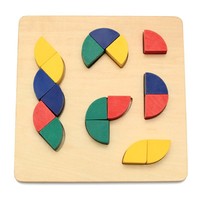 Set de Exploración Matemática Montessori para Preescolar, Herramientas de Geometría y Numeración de Madera con Códigos de Color para la Descubierta Guiada por el Niño
