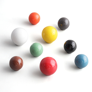 Oukali Colored <strong>Ceramic</strong> Cabinet Door <strong>Cupboard</strong> Handles Simple Wardrobe Drawer Ball Single Hole Furniture <strong>Knobs</strong> - Product Image 3