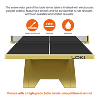 Fabricant professionnel de tables de tennis de table, table de ping-pong pliable mobile avec pieds en acier et roulettes de 125 mm, conforme aux normes de compétition