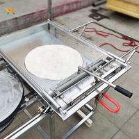 Machine automatique à pain plat arabe, machine à faire des crêpes plates cuites au four, machine à faire des dosas à poussée manuelle