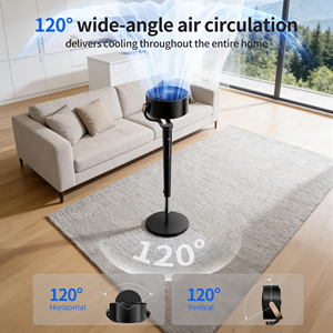 Ventilador de torre de plástico de doble propósito para refrigeración y calefacción doméstica con control remoto, diseño vertical, 3 velocidades y bajo nivel de ruido - Product Image 4