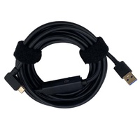Cable de datos USB tipo C macho a USB 3.0 tipo A macho de 16 pies (5 m) con ángulo recto y blindaje trenzado para cámara y ordenador
