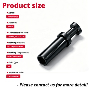 Conectores de Empuje Serie PP, Tapones Neumáticos de Cierre, Accesorios para Tubos de 1/8, 5/32, 1/4, 5/16, 3/8, 1/2 de Diámetro Interior - Product Image 2
