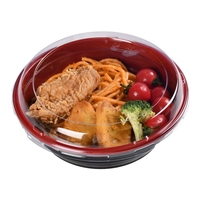 Emballages alimentaires ronds jetables en plastique pour ramen avec couvercle, personnalisables avec logo, compatibles micro-ondes